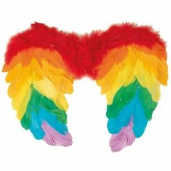 TRALALA DEGUISEMENT Soldes 12 Ailes D'ange Plumes Multicolores 40x32 Cm