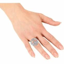 Bague Hippie Peace And Love Strass