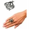 Bague Tête De Mort Métal -TRALALA DEGUISEMENT Soldes bague tete de mort metal