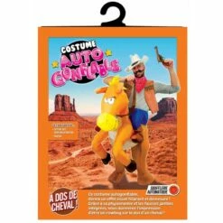 Déguisement Porte-Moi Cheval Cowboy Gonflable Adulte -TRALALA DEGUISEMENT Soldes deguisement porte moi cheval cowboy gonflable adulte 1