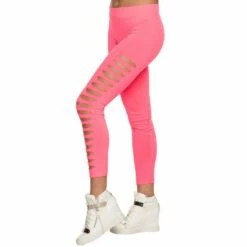Boland Legging Troué Rose Fluo Femme